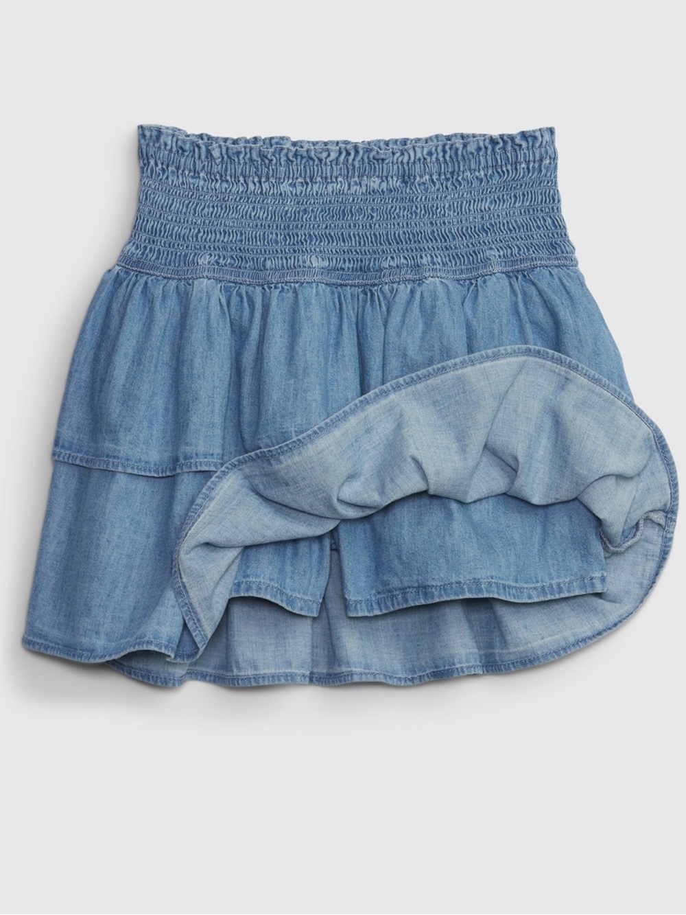 Kids Tiered Denim Skort